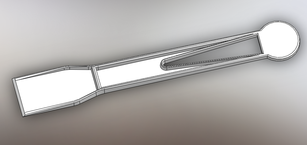 Modelo CAD 3D de espátula plástica