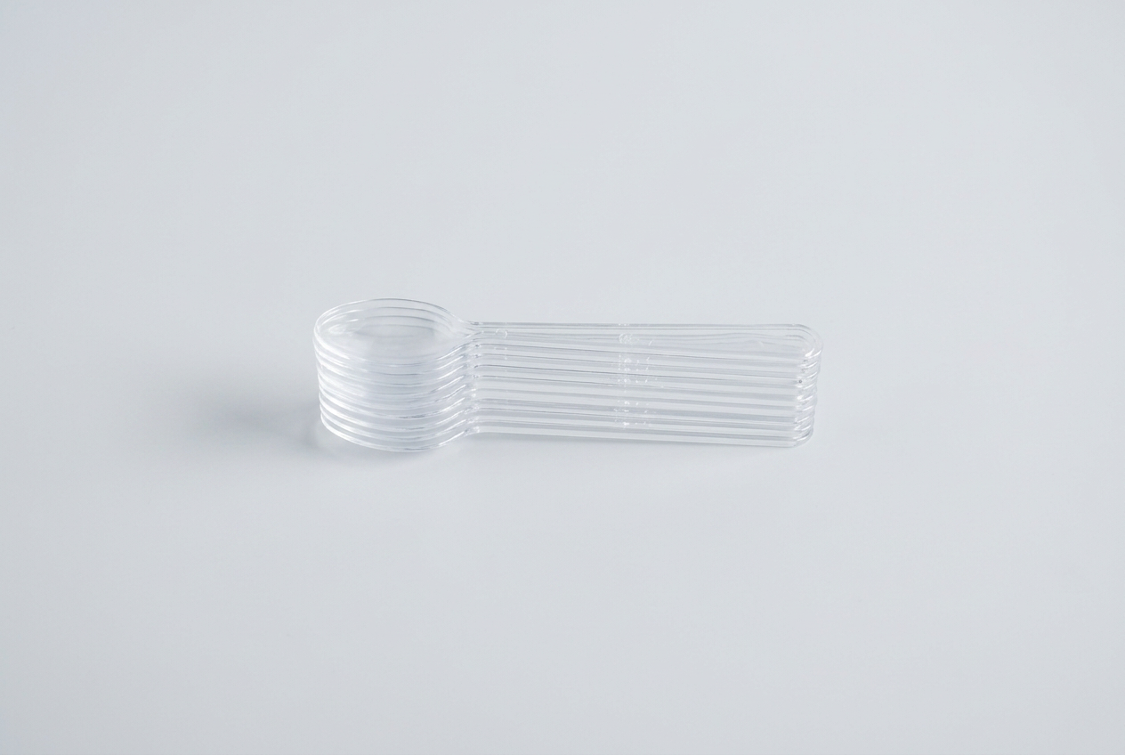 Colheres e espátulas transparentes